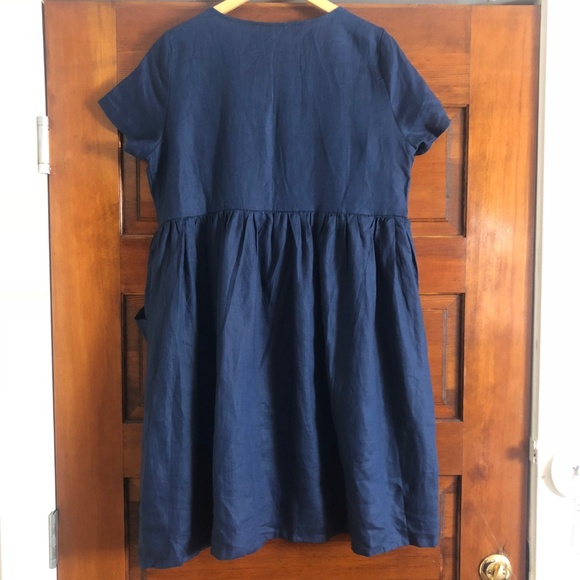 Listicle Dresses | Listicle Navy Blue Babydoll Short Sleeve Dress L | Poshmark